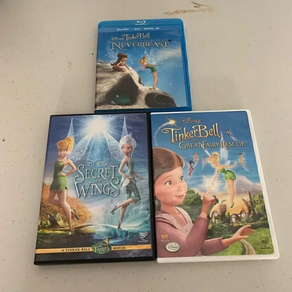 3 tinker bell DVDs 